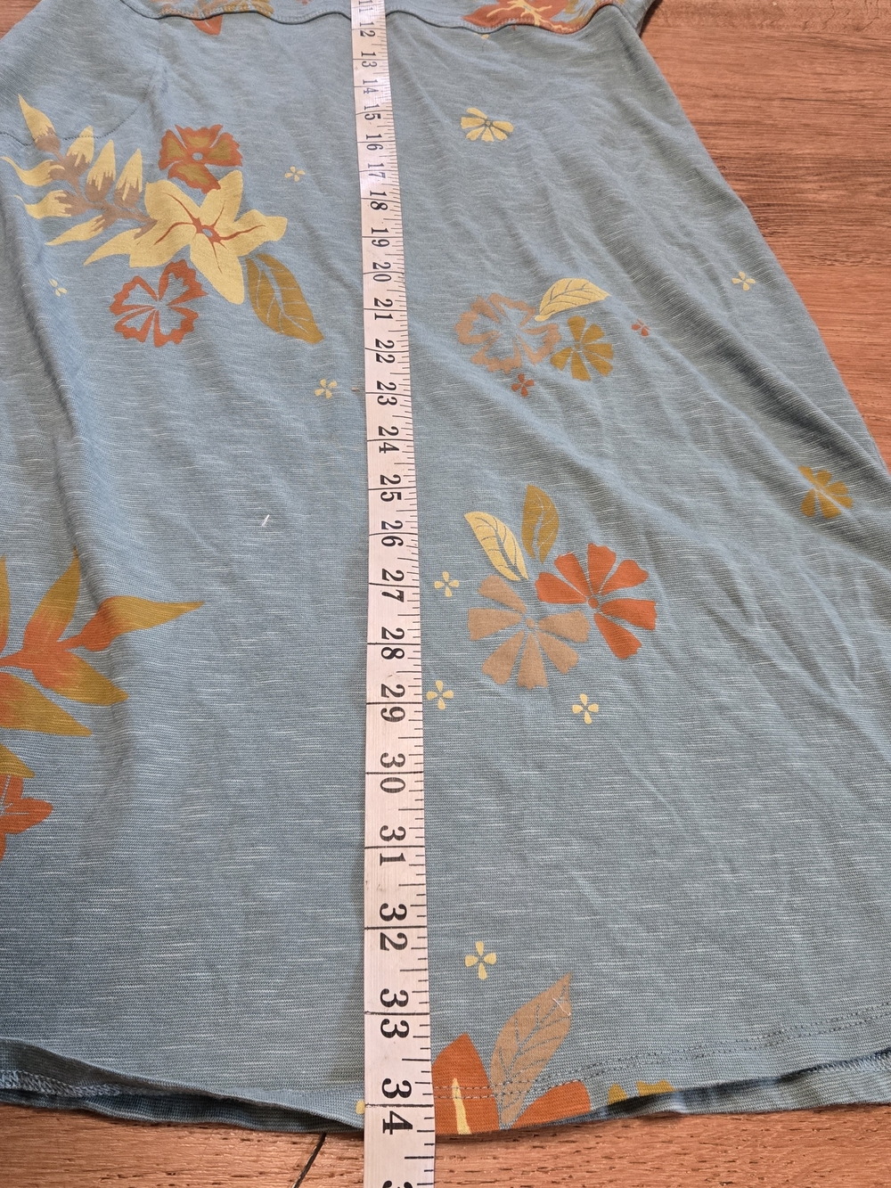 Toad&Co Blue Floral Maxi Dress with Yellow & Orange Accents Organic Cotton Small - Picture 5 of 7
